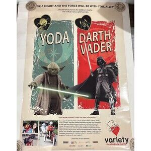 Original Star Wars "Gold Heart" Variety Children’s Charity D/S Poster 27"x 40"